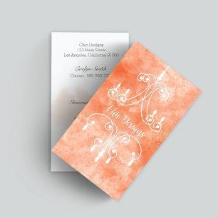 Chandelier Watercolor Designer Business Card