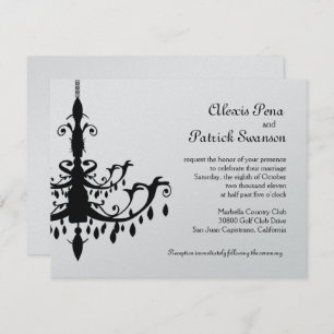 Chandelier Wedding invitation
