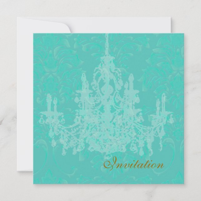 Chandelier,  wedding Invitations (Front)