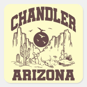 Chandler,Arizona Square Sticker