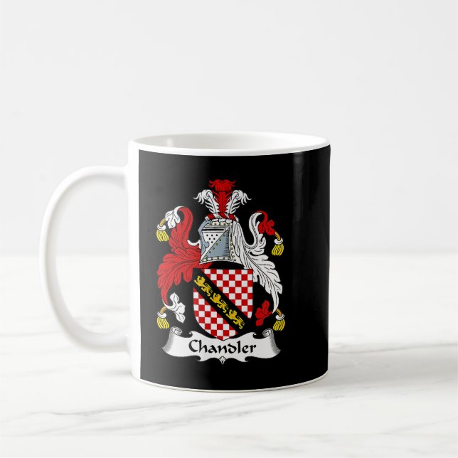 Chandler Coat of Arms  Family Crest  Coffee Mug (Left)