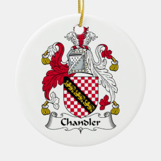 Chandler Family Crest Ceramic Tree Decoration