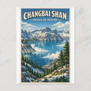 Changbai Mountain China retro travel 2026 Postcard