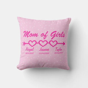 Change Add Children Kids Names Date Mum Boho Arrow Cushion