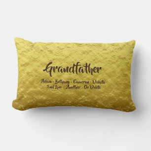 Change Add Names Grandfather Grandchildren Names Lumbar Cushion