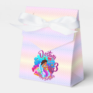 Change Age Name Mermaid Birthday Party Personalise Favour Box