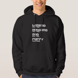 Change ALL Name Date Year Legend Husband Dad Poppy Hoodie