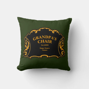 Change All Names This is Grandpa's Chair Grandkids Cushion