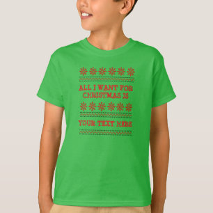 Change ALL TEXT add Name Funny Christmas Red T-Shirt