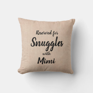 Change ALL Text Add Name Reserved Snuggles Mimi Cushion