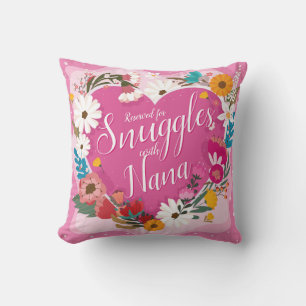 Change ALL Text Add Name Reserved Snuggles Nana    Cushion