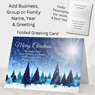 Change ALL Text, Organisation Christmas Greeting  Card