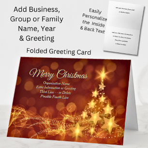 Change ALL Text, Organisation Christmas Greeting  Card