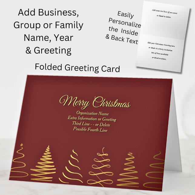Change ALL Text, Organisation Christmas Greeting  Card (Creator Uploaded)