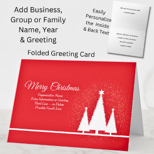 Change ALL Text, Organisation Christmas Greeting  Card