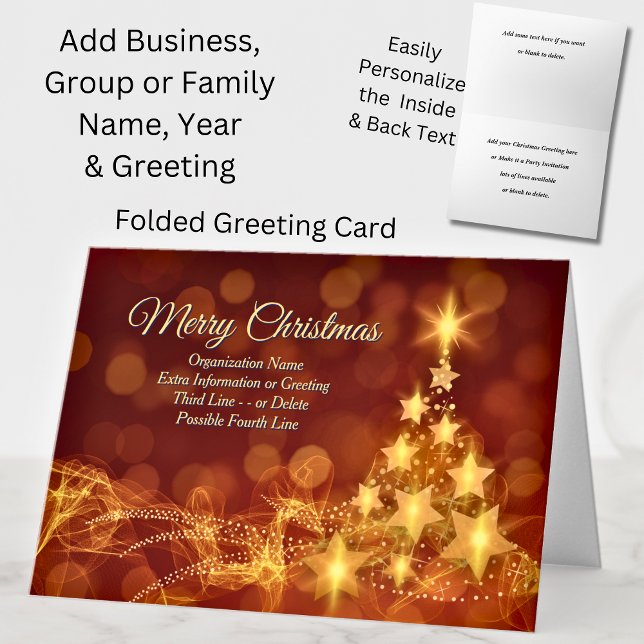 Change ALL Text, Organisation Christmas Greeting  Card (Creator Uploaded)