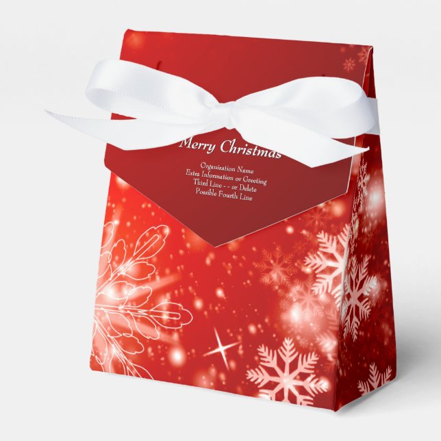 Change ALL Text Organisation Christmas Party Favour Box (Front Side)