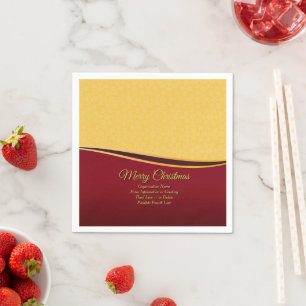 Change ALL Text Organization Christmas Cocktail Napkin