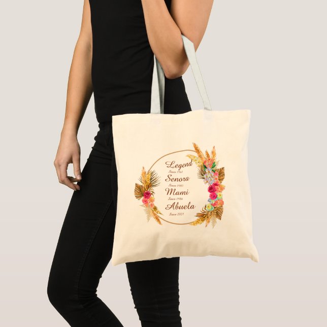 Change ANY Name Date Legend Senora Mami Abuela Tote Bag (Front (Product))