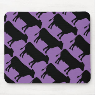 Change Background Black Cow Mouse Pad