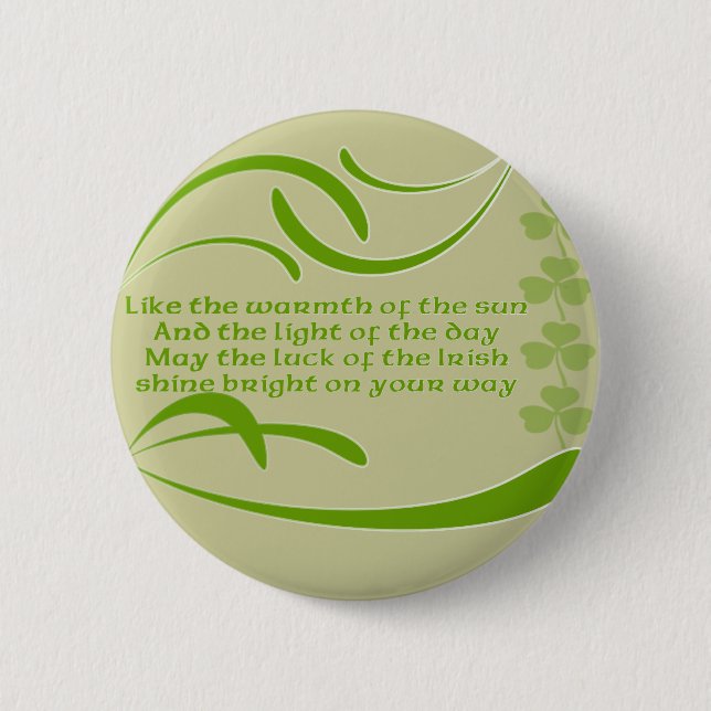 Change background colour-Irish Blessing 6 Cm Round Badge (Front)
