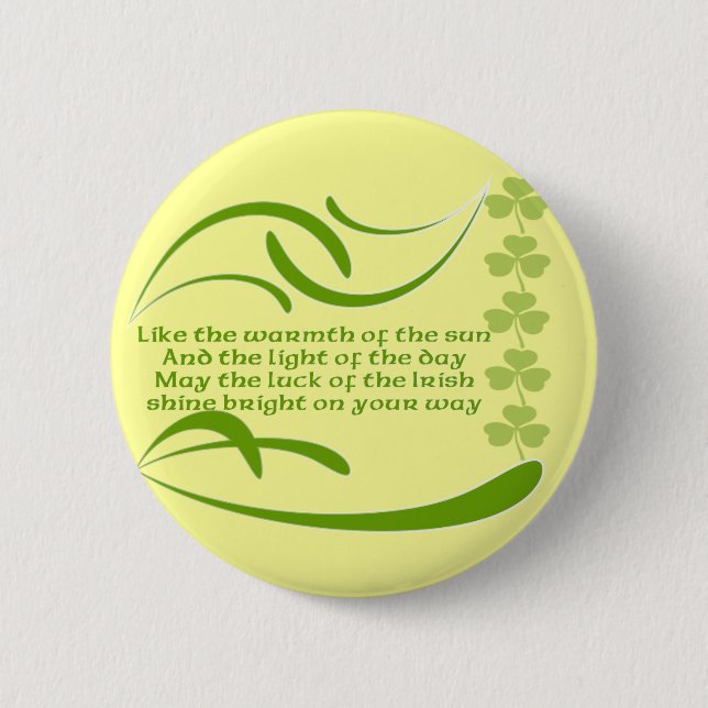 Change background colour-Irish Blessing 6 Cm Round Badge (Front)