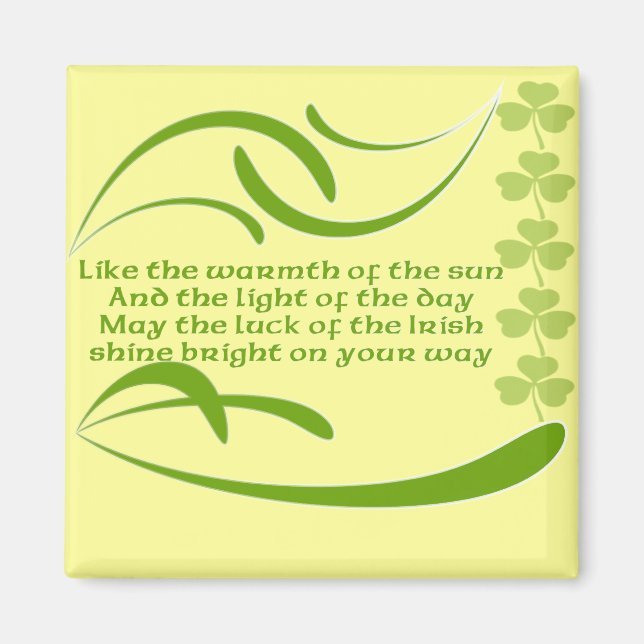 Change background colour-Irish Blessing Magnet (Front)