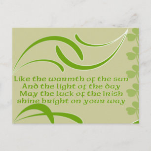 Change background colour-Irish Blessing Postcard