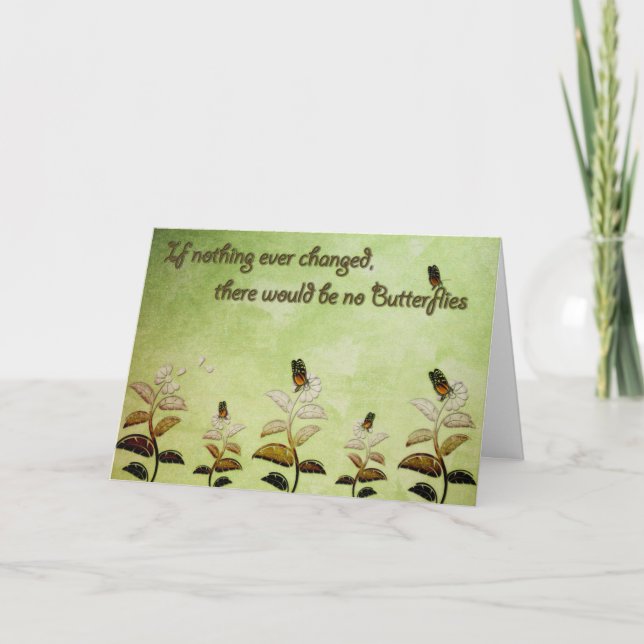 Change Butterfly Quote Card (Front)