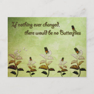Change Butterfly Quote Postcard
