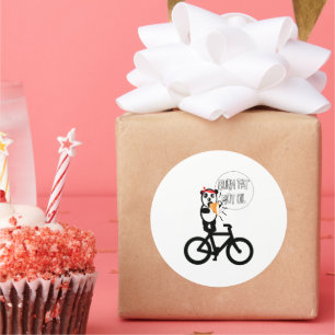 Change colour background classic round sticker