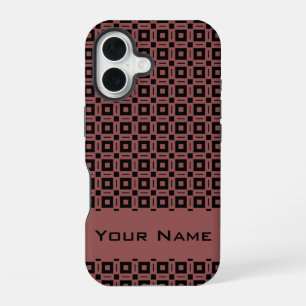 Change Colours! Funky Retro Squares Dots Pattern iPhone 16 Case