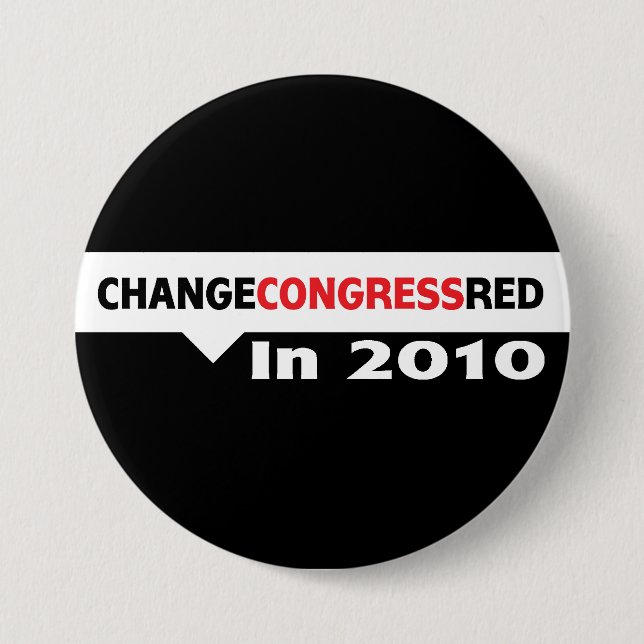 Change Congress Red in 2010 7.5 Cm Round Badge (Front)