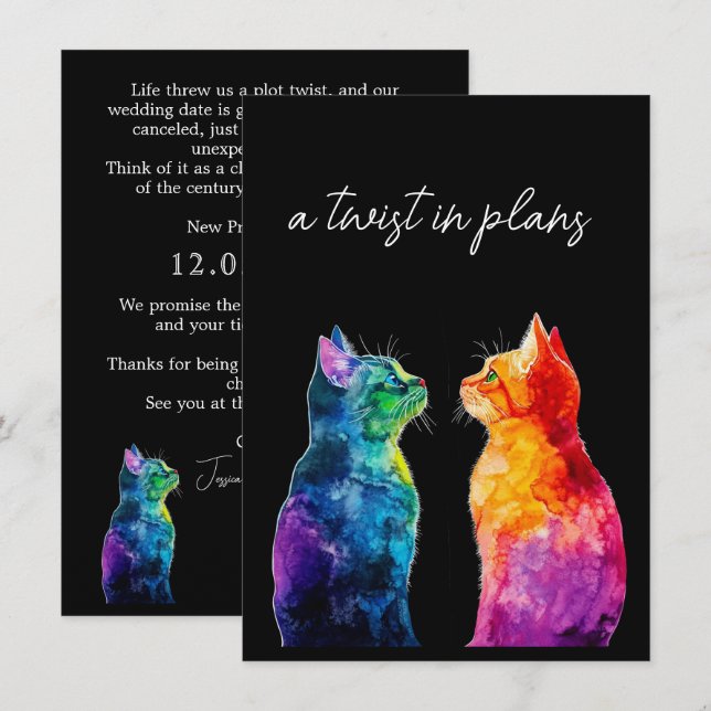 🌈 Change date Purrfectly Yours: Purrfectly  Enclosure Card (Front/Back)