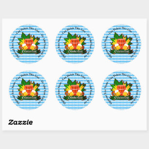 Change / Delete Text Add Other Details Octoberfest Classic Round Sticker