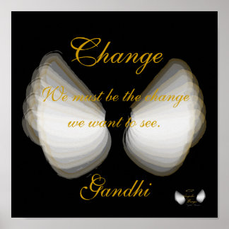 Change, Gandhi's Quote Poster,- Customise Poster