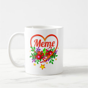 Change Grandmother Name - Meme - Heart & Flowers Coffee Mug