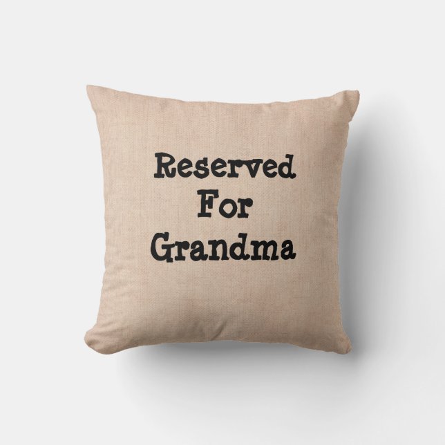 Change Grandmother Name Text Reserved for Grandma  Cushion (Front)