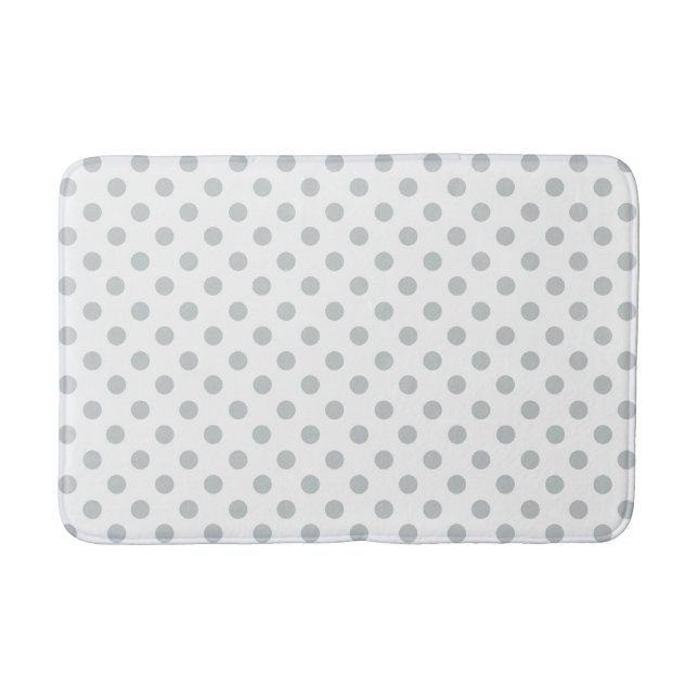 Change Grey Polka Dots Any Colour Click Customise Bath Mat (Front)