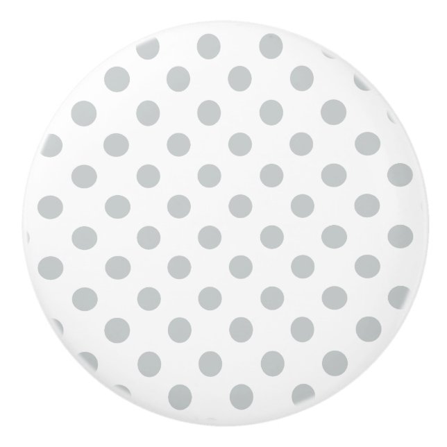 Change Grey Polka Dots Any Colour Click Customise Ceramic Knob (Front)