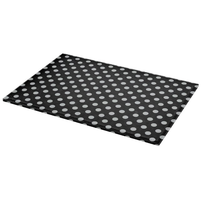 Change Grey Polka Dots Any Colour Click Customise Cutting Board (Corner)