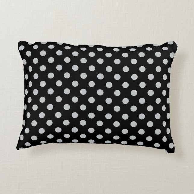 Change Grey Polka Dots Any Colour Click Customise Decorative Cushion (Back)