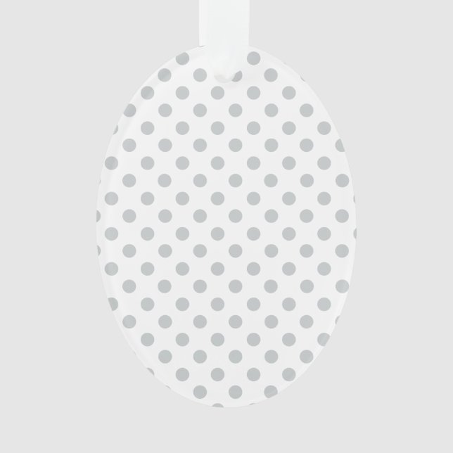 Change Grey Polka Dots Any Colour Click Customise Ornament (Front)