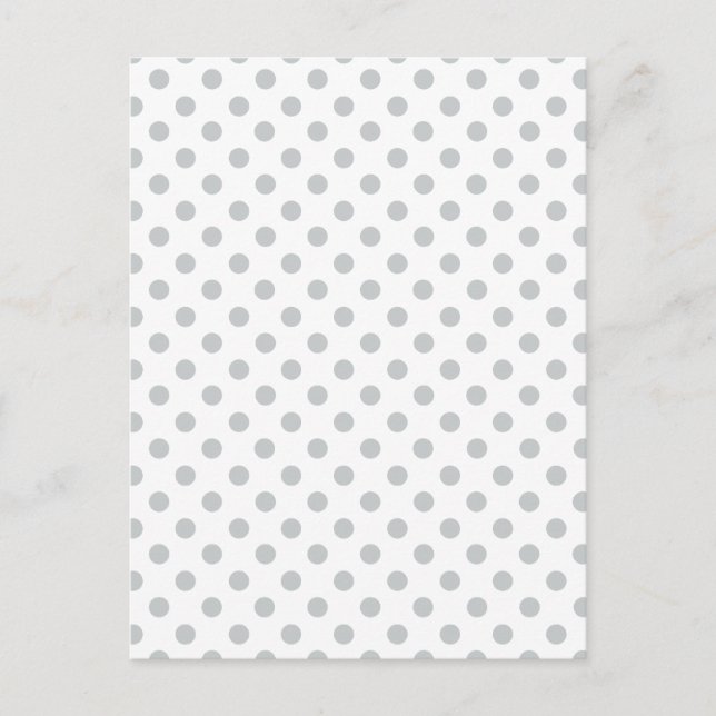 Change Grey Polka Dots Any Colour Click Customise Postcard (Front)
