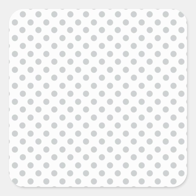 Change Grey Polka Dots Any Colour Click Customise Square Sticker (Front)