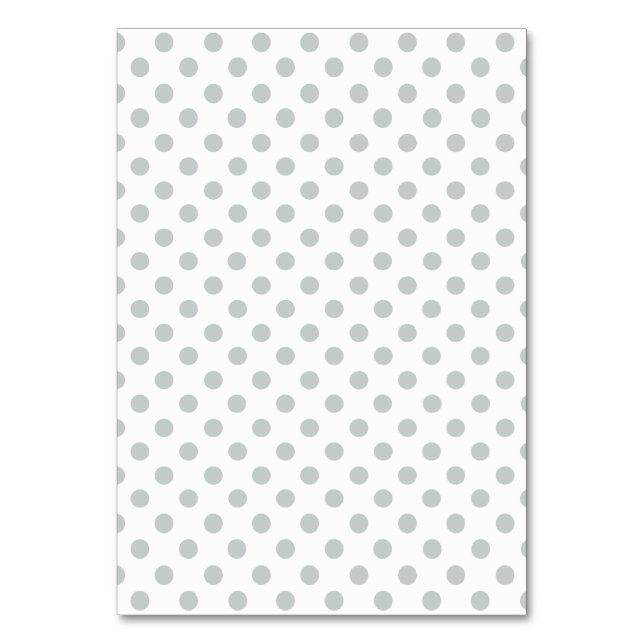 Change Grey Polka Dots Any Colour Click Customise Table Number (Front)