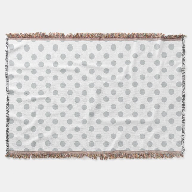 Change Grey Polka Dots Any Colour Click Customise Throw Blanket (Front)