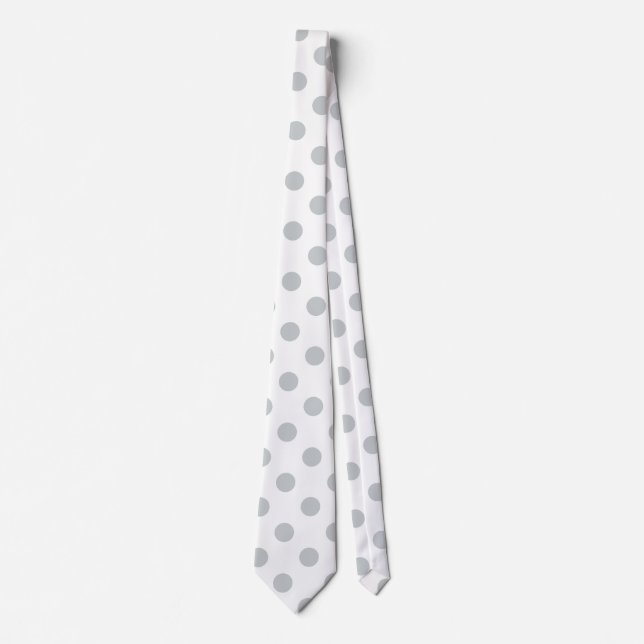 Change Grey Polka Dots Any Colour Click Customise Tie (Front)