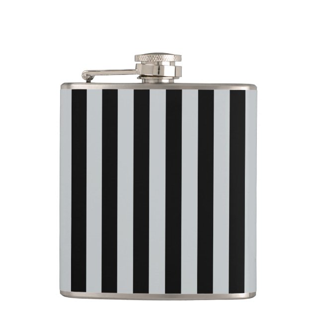 Change Grey Stripes to  Any Colour Click Customise Hip Flask (Front)