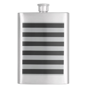 Change Grey Stripes to  Any Colour Click Customise Hip Flask